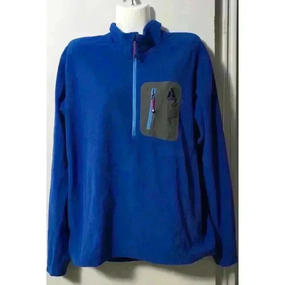 Men's Eddie Bauer‎ Fleece Jacket Large Blue Gray - Picture 1 of 6